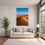 Desert Landscape Sand Dunes Blue Sky Natural Scene