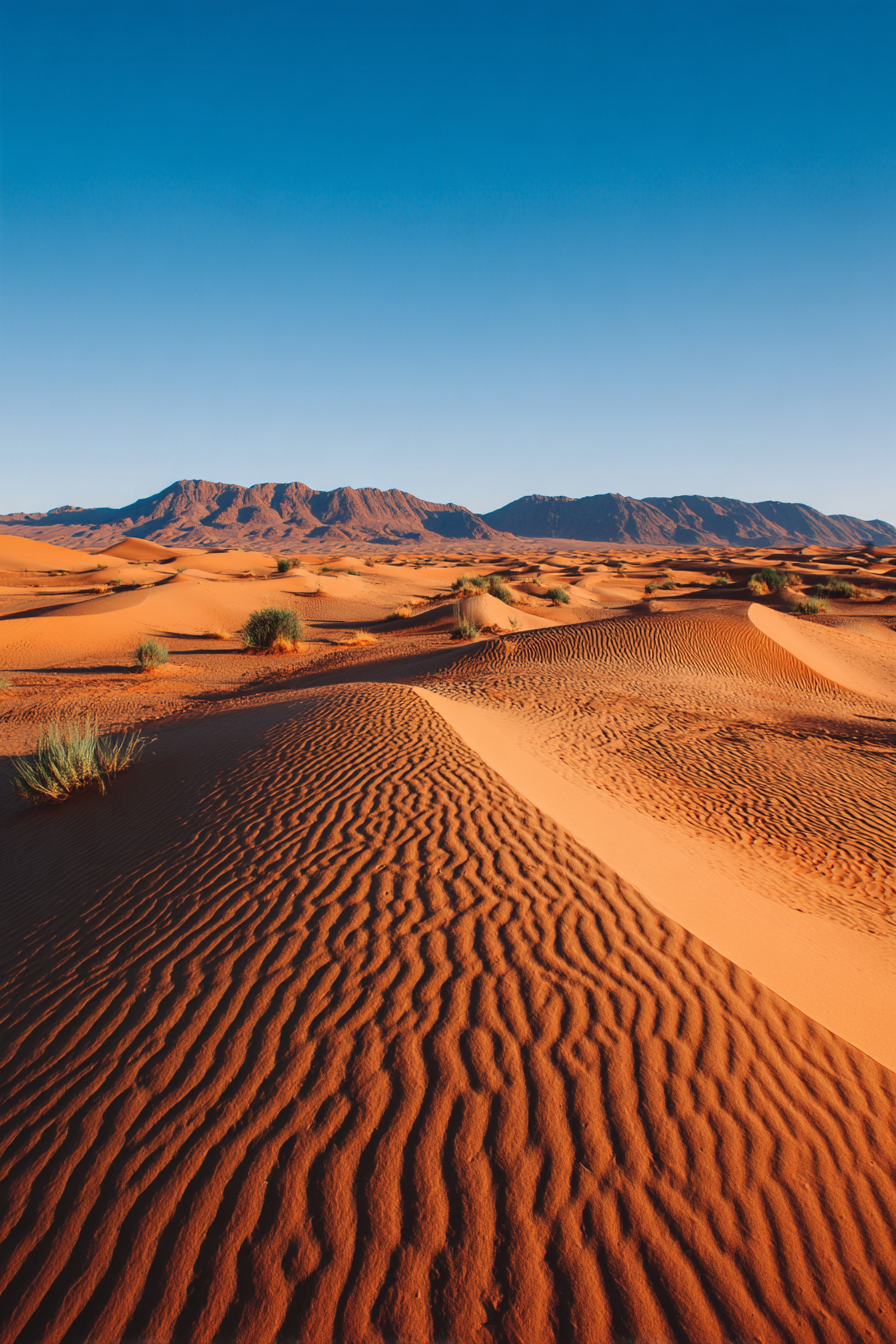 Wüsten Wuste Landschaft Sanddünen Blaür Himmel Natürliche Szene | Wuesten und Savanne | Landschaften