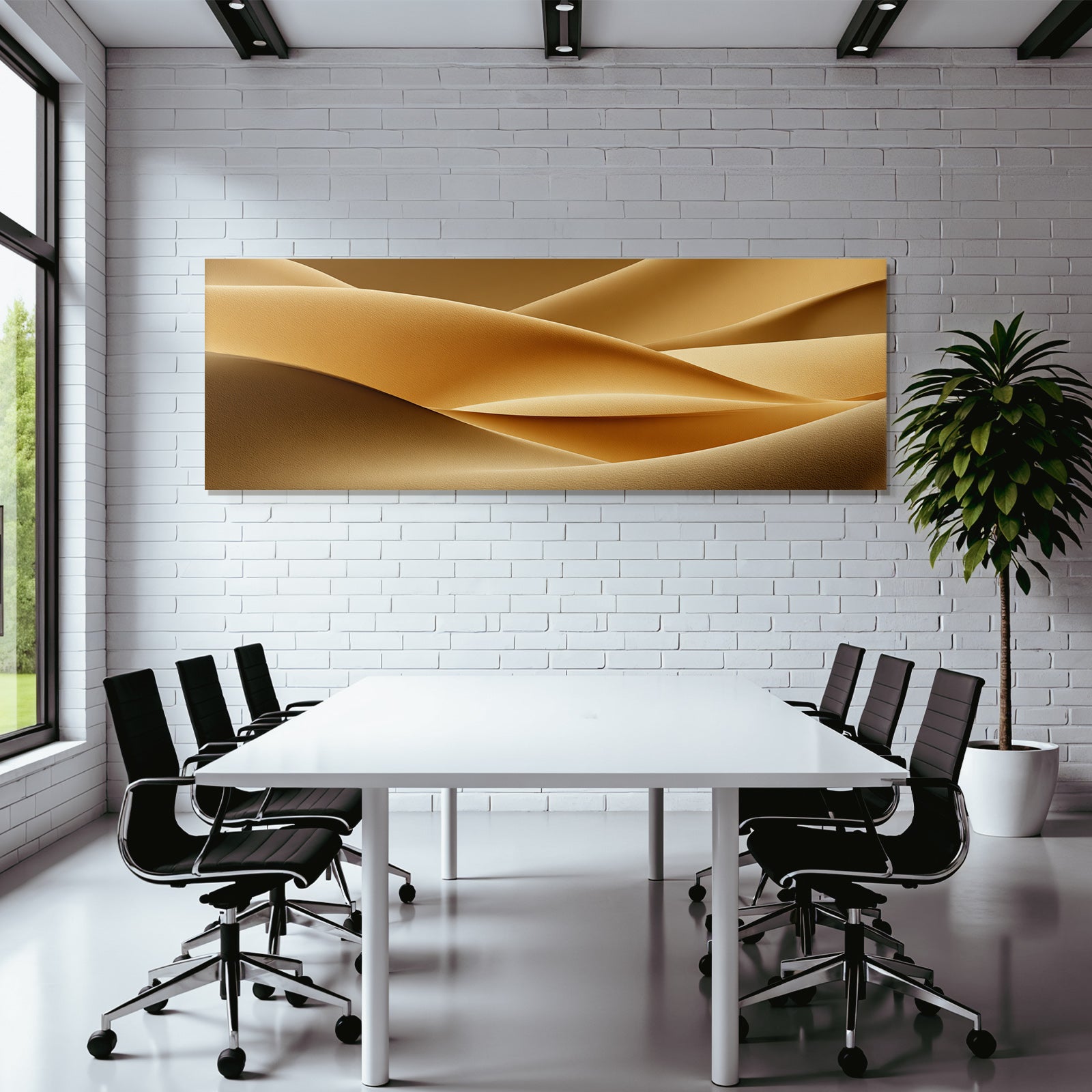 Desert Flowing Shapes Sand Dunes Waves Gold Beige Background