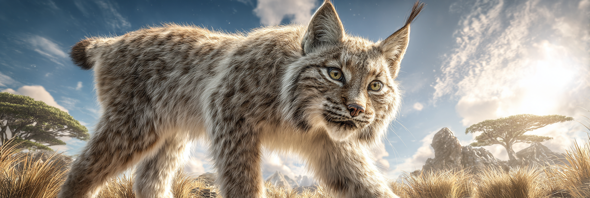 Wüsten Lynx In Wildlands Mit Tufted Ears Und Spotted Fur | Wuesten und Savanne | Landschaften