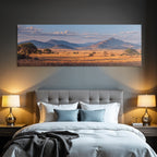 Deserts Tranquil Landscape Rolling Hills Mountains Sky Golden Grass