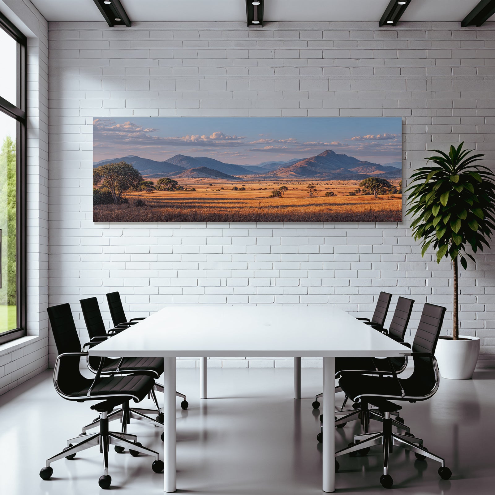 Deserts Tranquil Landscape Rolling Hills Mountains Sky Golden Grass