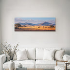 Deserts Tranquil Landscape Rolling Hills Mountains Sky Golden Grass