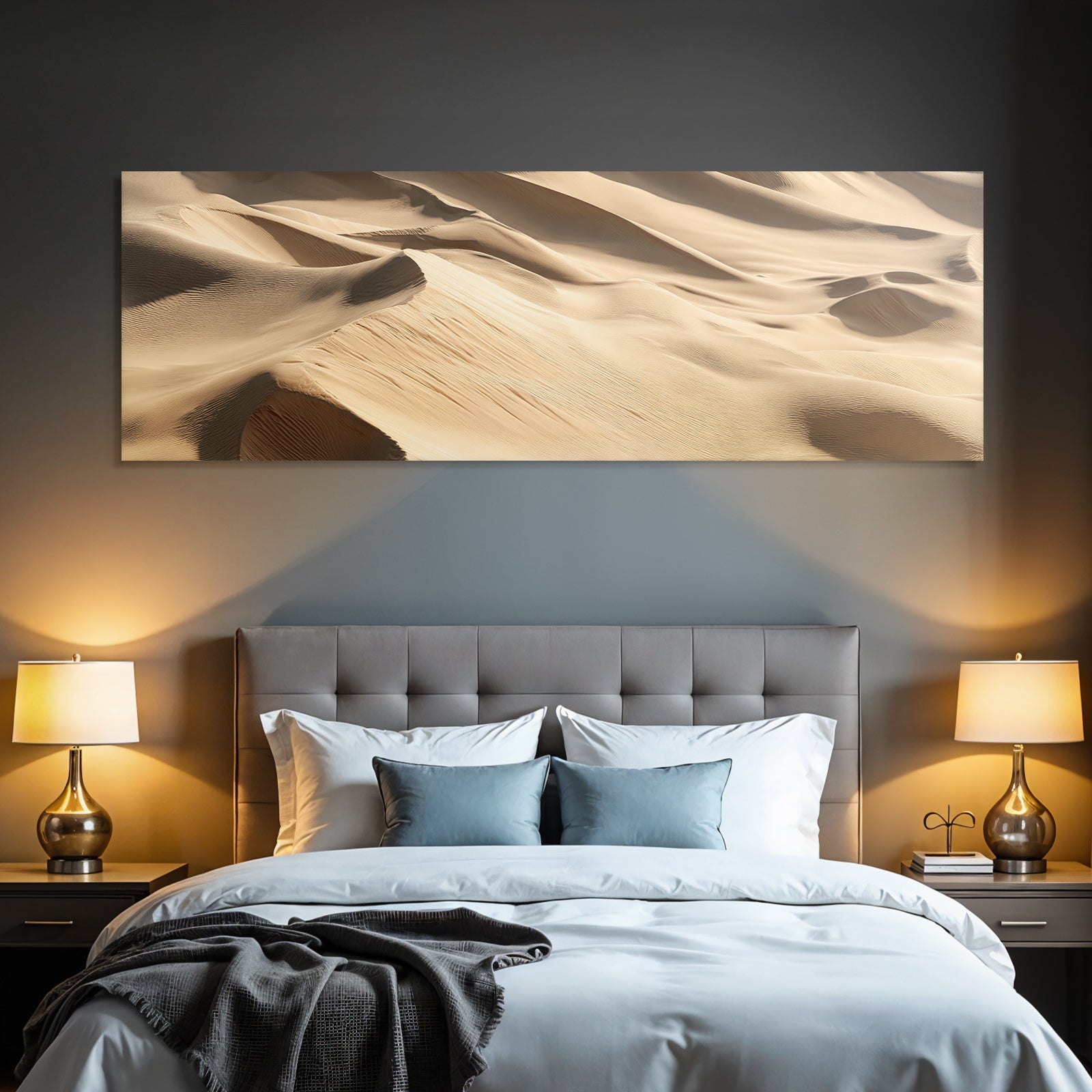 Desert sand dunes Detailed view High level of detail Windblown sand