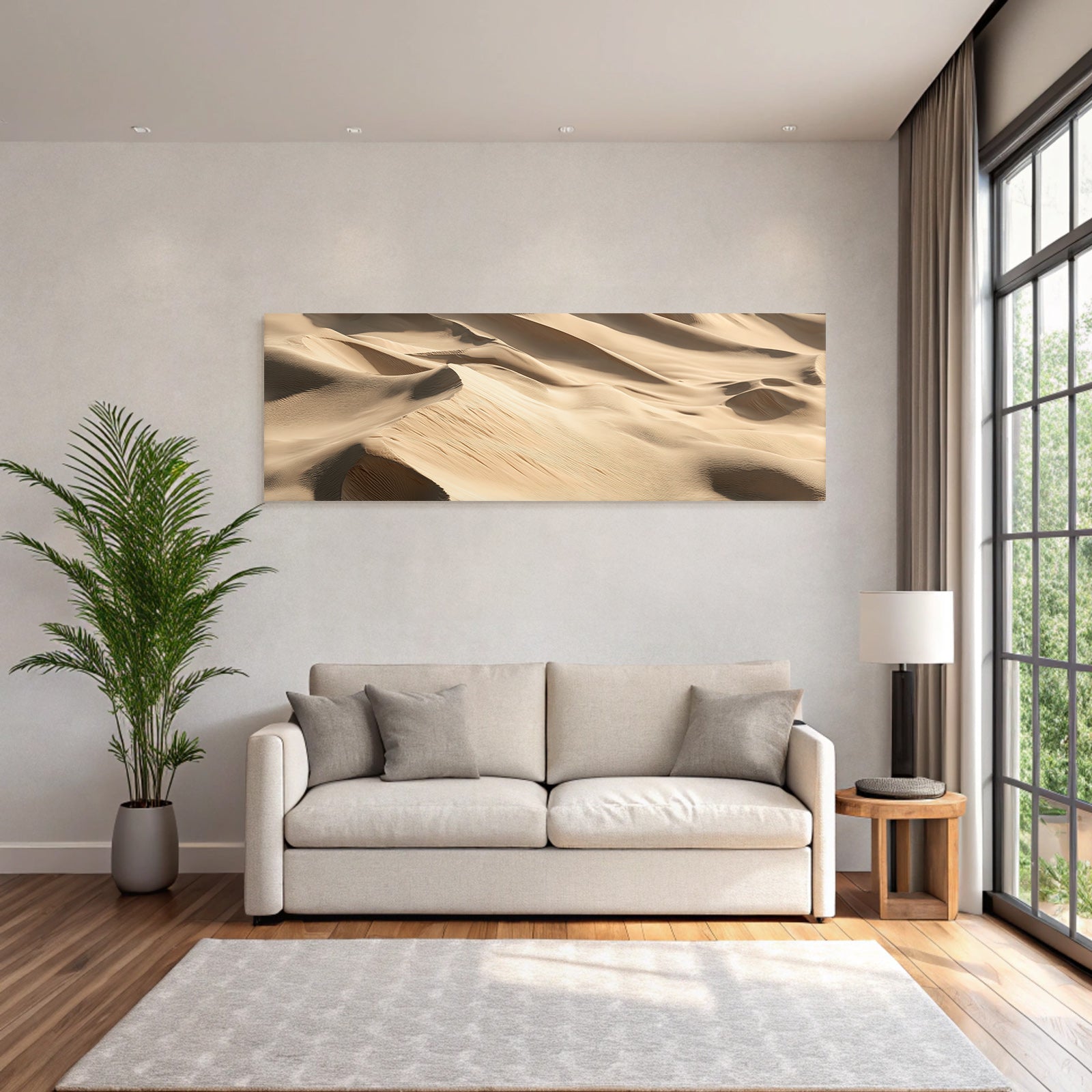 Desert sand dunes Detailed view High level of detail Windblown sand