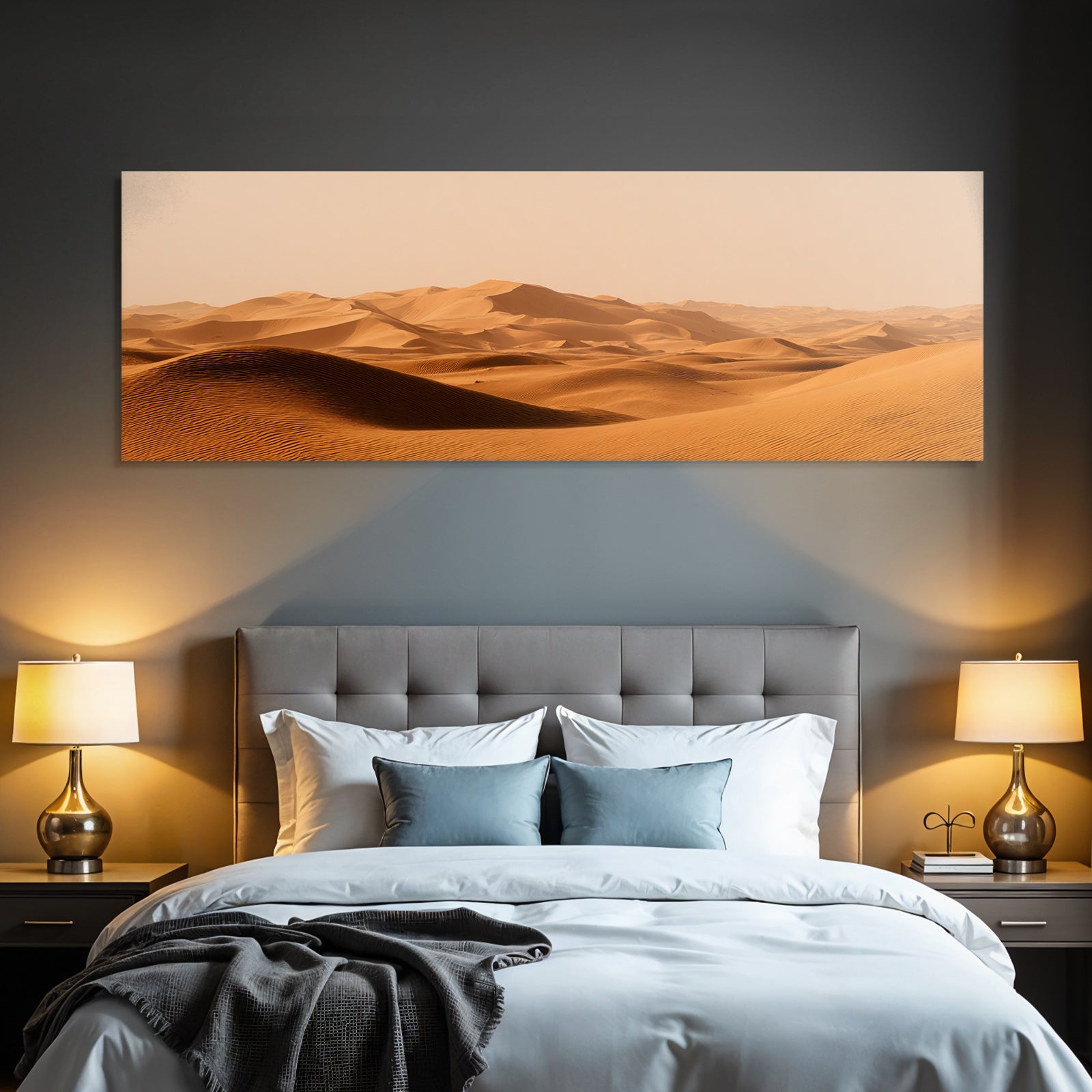 Desert sand dunes in the desert landscape