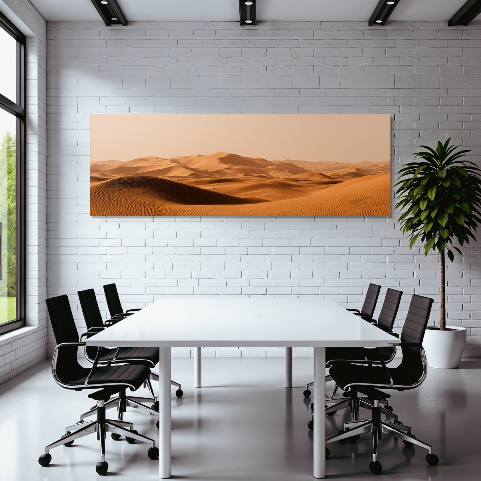 Desert sand dunes in the desert landscape