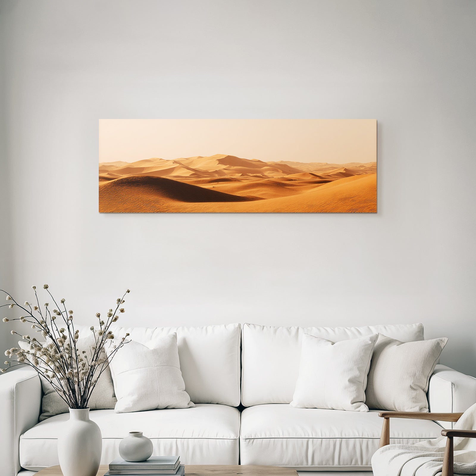 Desert sand dunes in the desert landscape