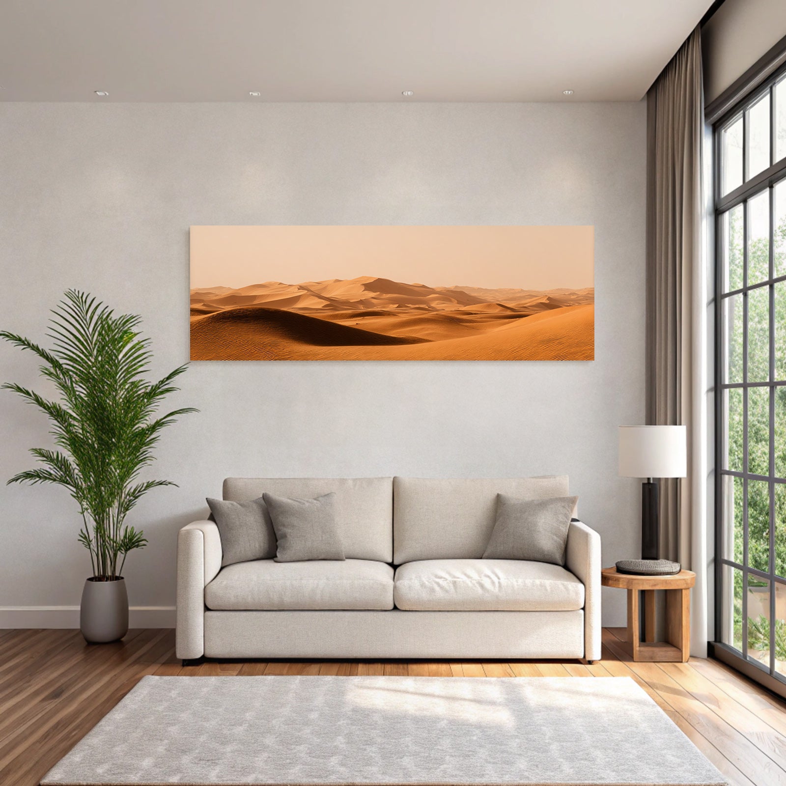 Desert sand dunes in the desert landscape