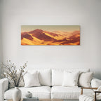 Desert sand dunes and mountains sunrise or sunset