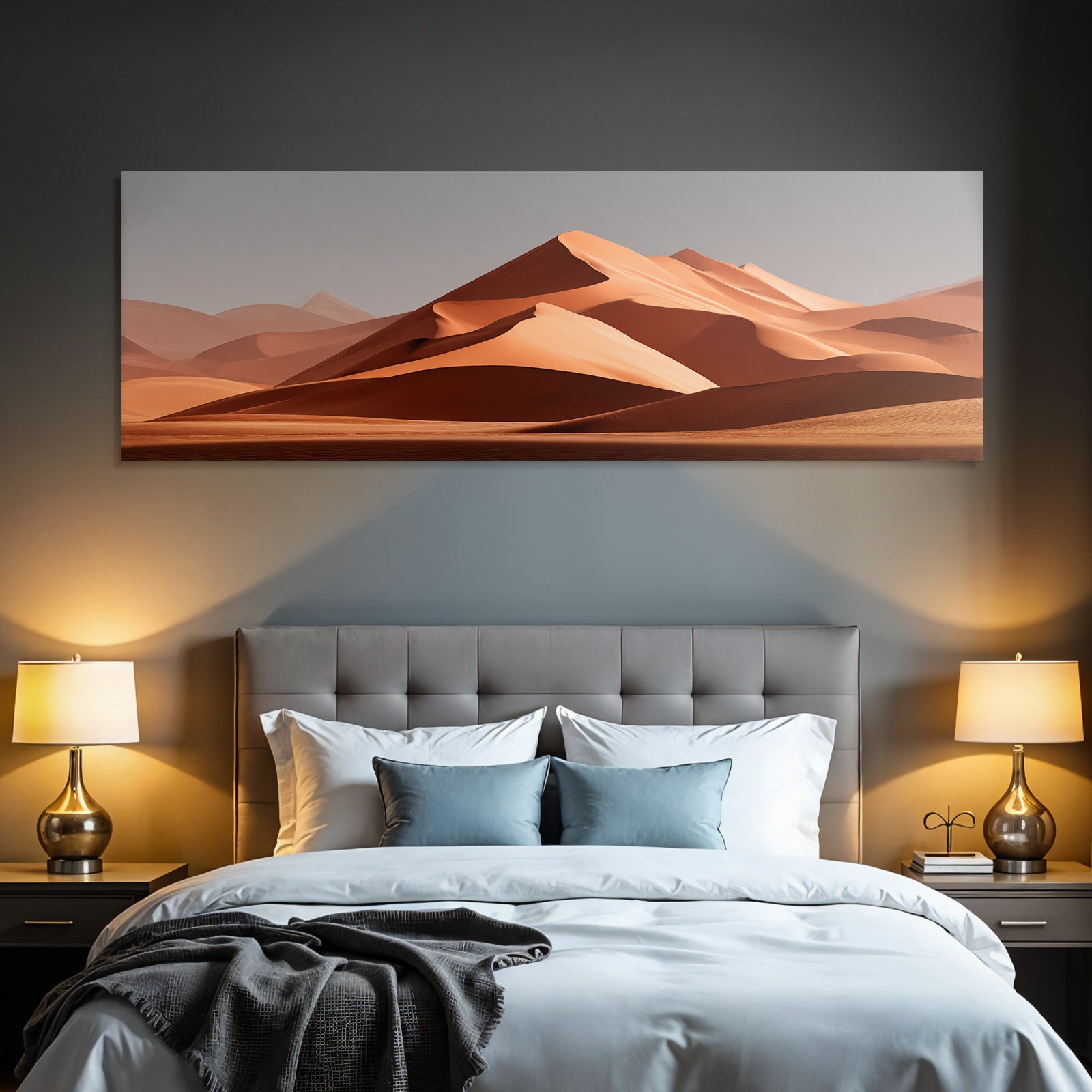 Desert sand dune landscape near Soyzeichen shaped by the wind