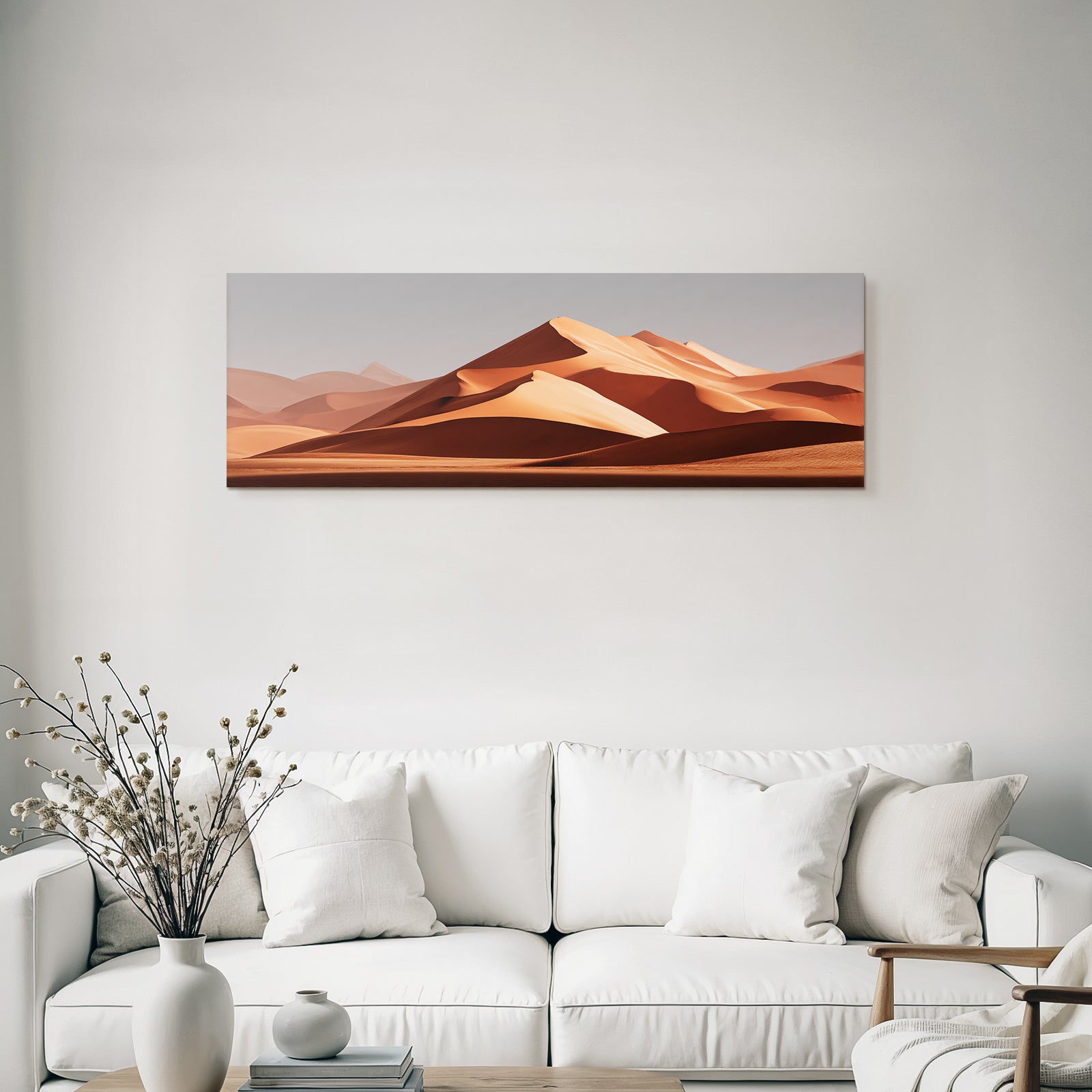 Desert sand dune landscape near Soyzeichen shaped by the wind