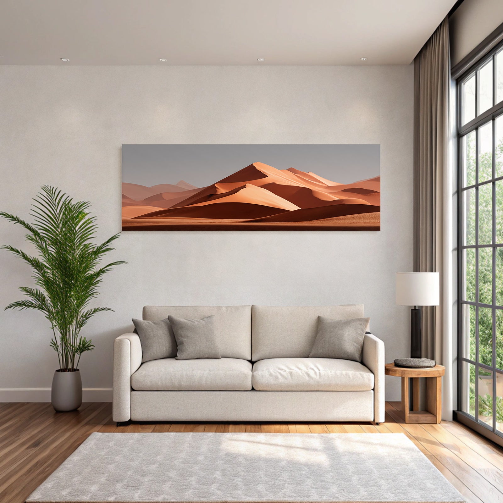 Desert sand dune landscape near Soyzeichen shaped by the wind