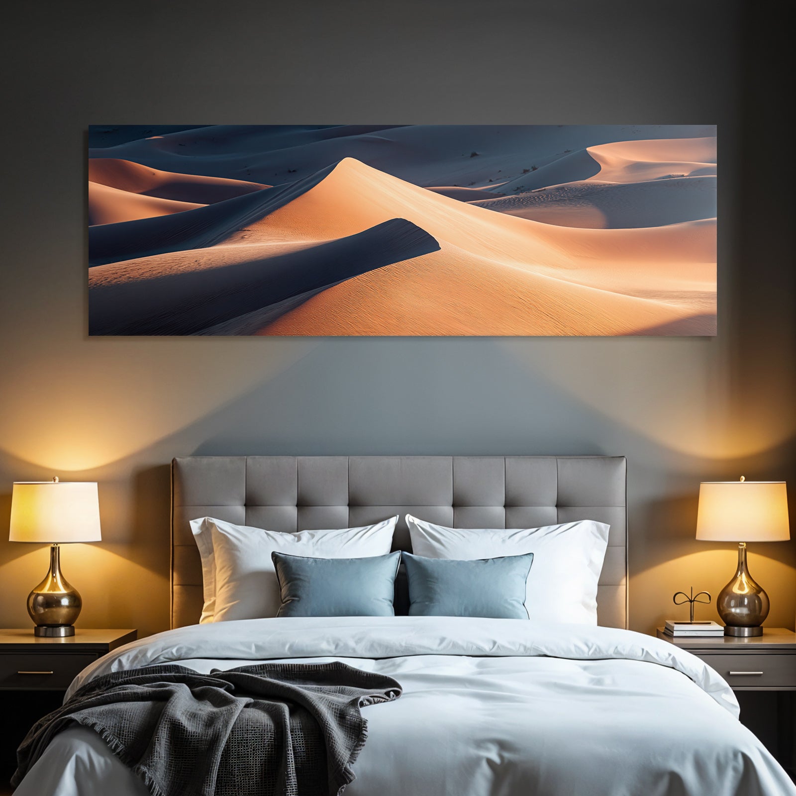 Desert sand dune landscape in sunlight
