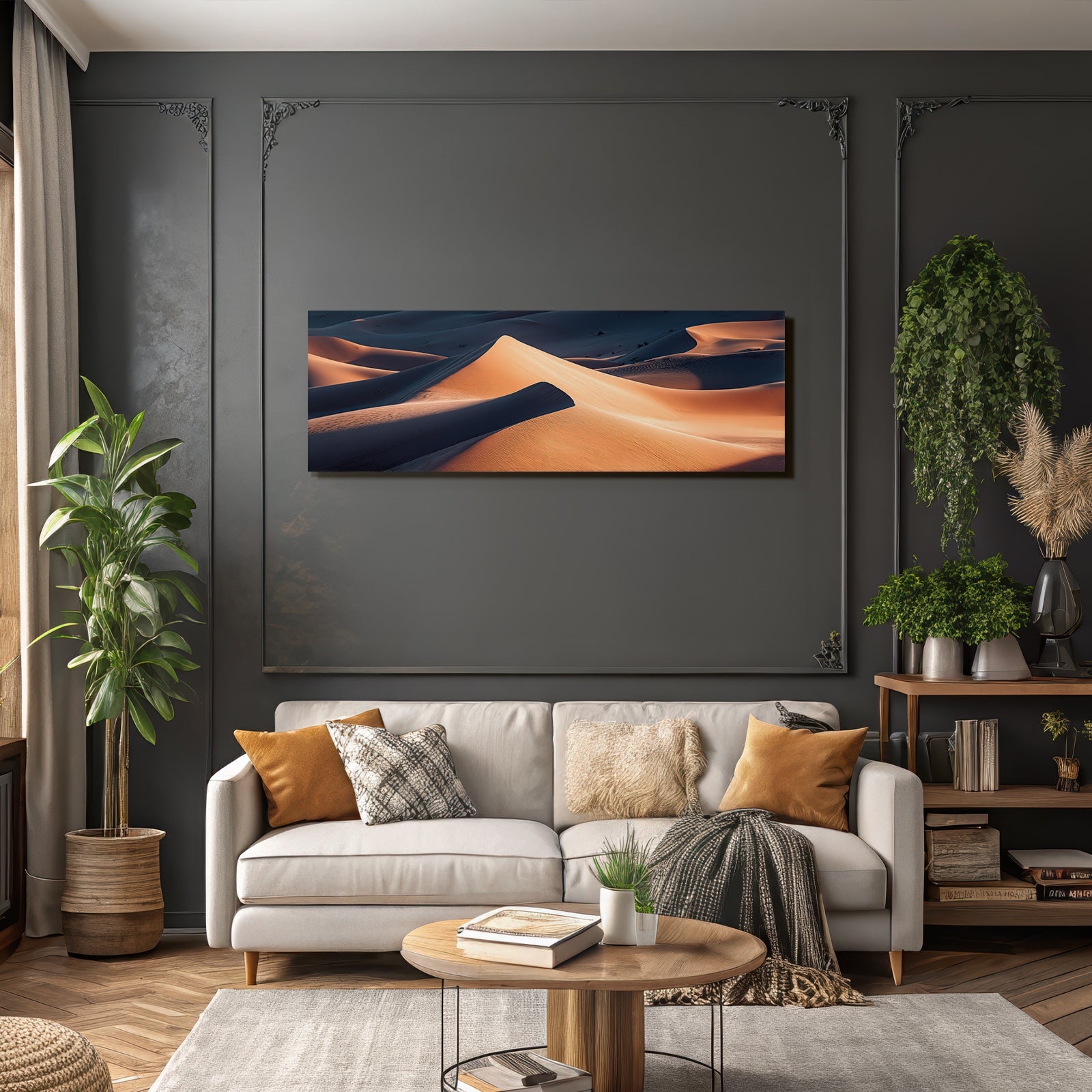Desert sand dune landscape in sunlight