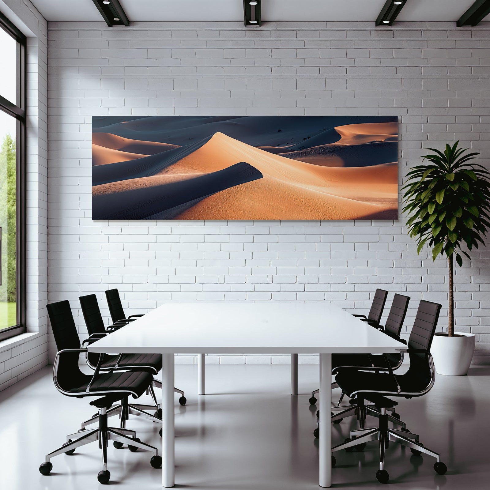 Desert sand dune landscape in sunlight