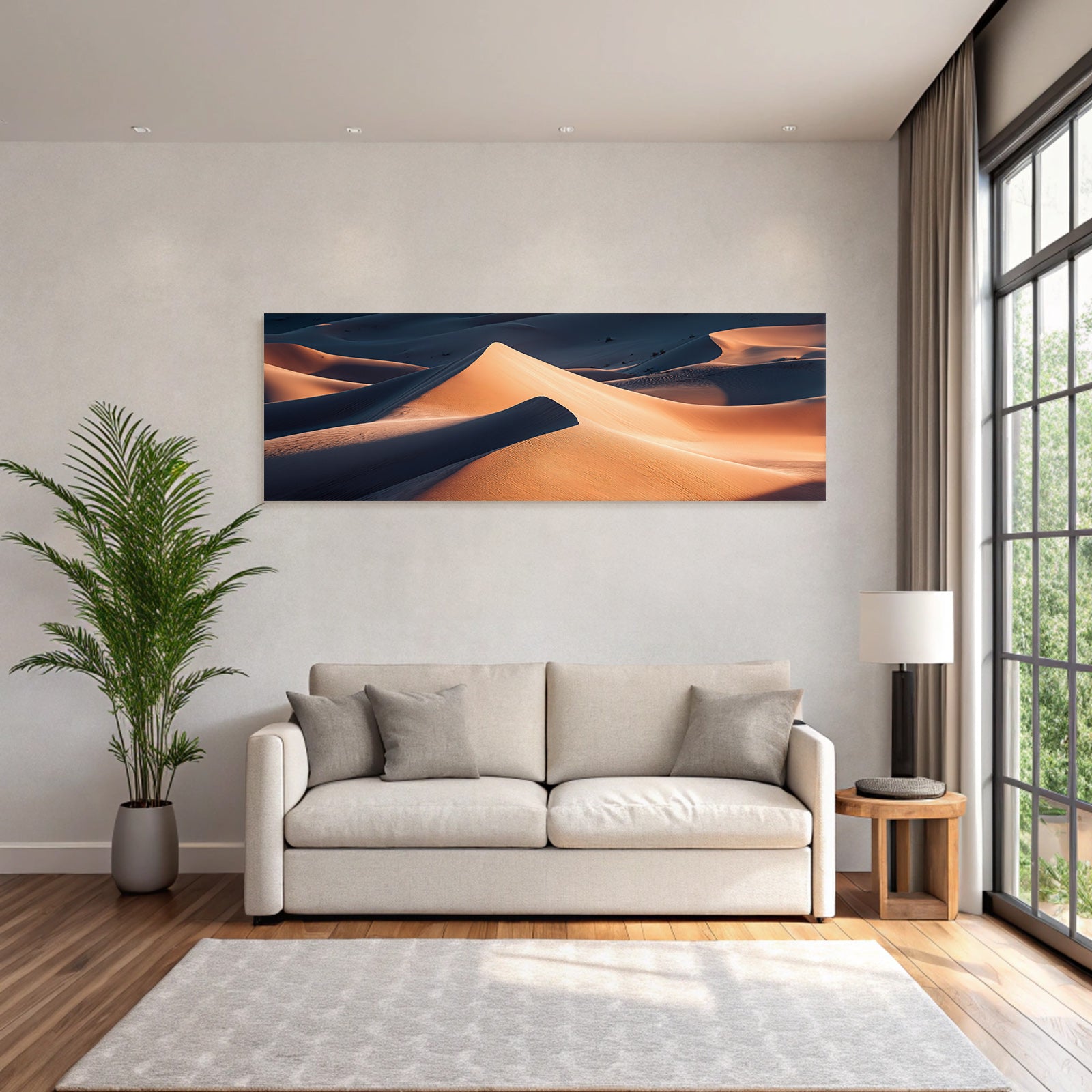 Desert sand dune landscape in sunlight