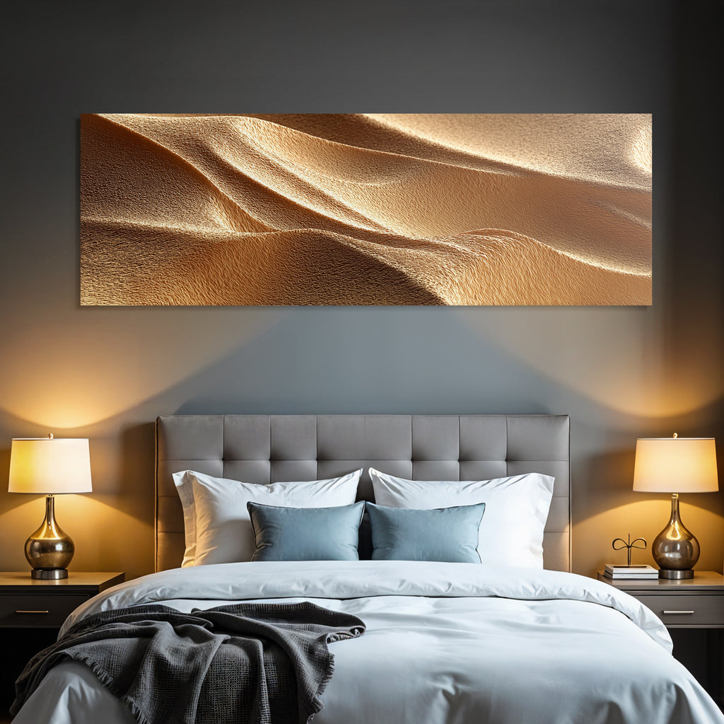 Desert Textured Golden Fabric With Pleats And Light Play