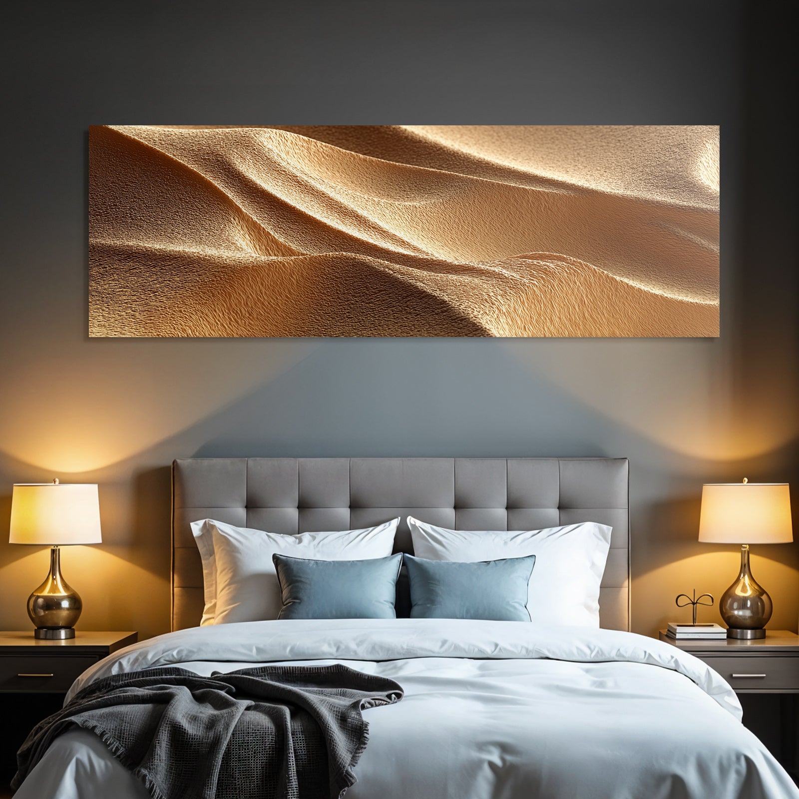 Desert Textured Golden Fabric With Pleats And Light Play