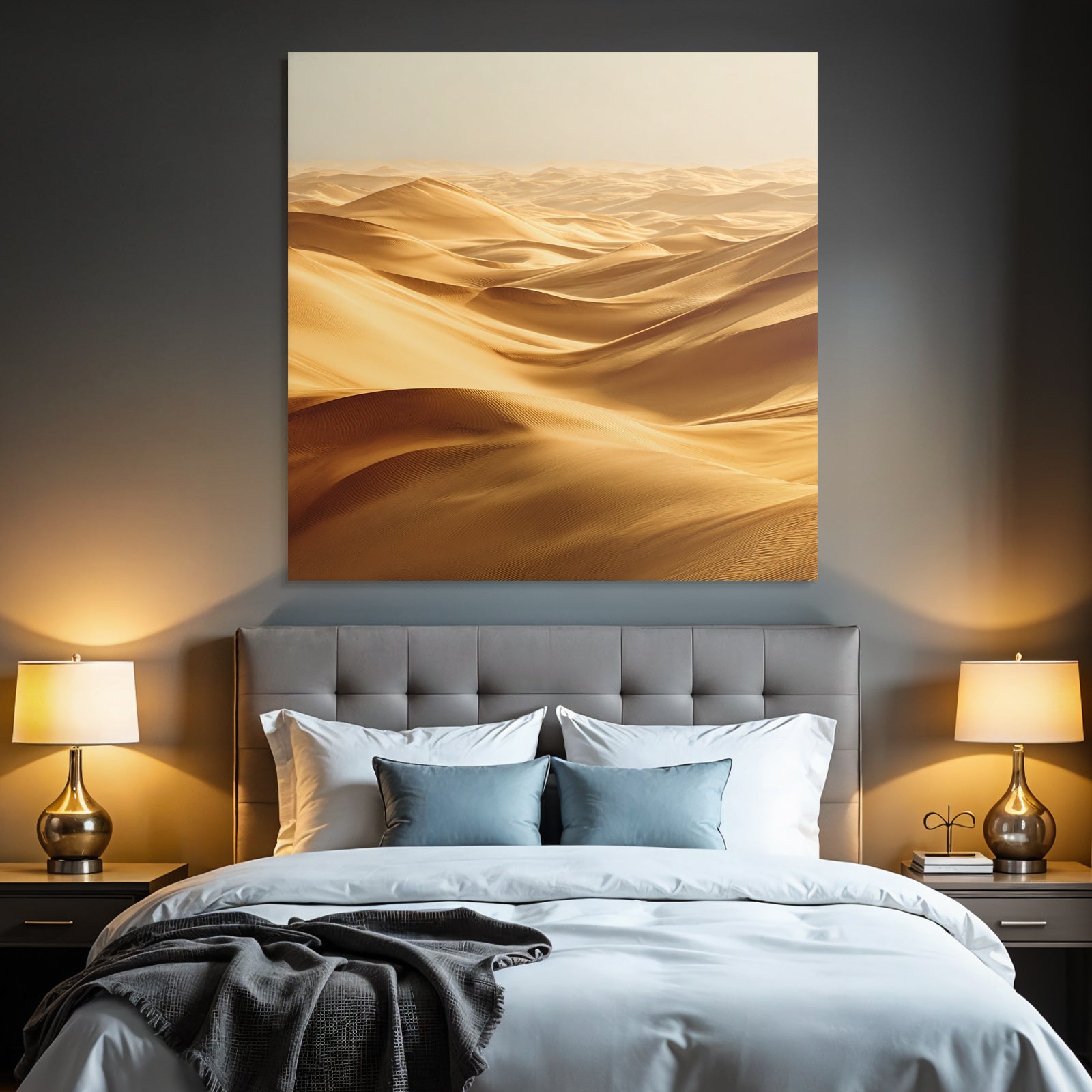 Desert sand dune landscape with windblown ripples