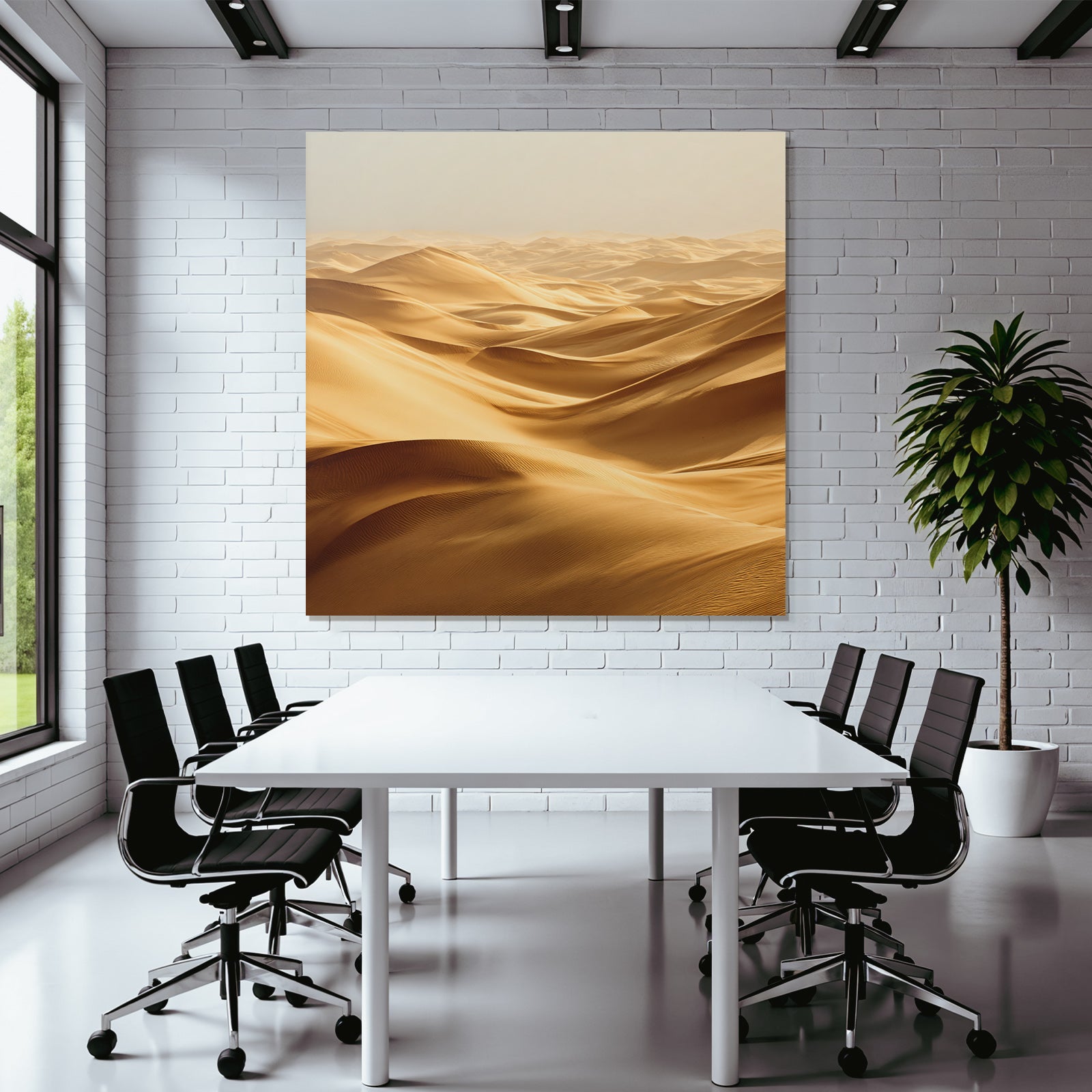 Desert sand dune landscape with windblown ripples
