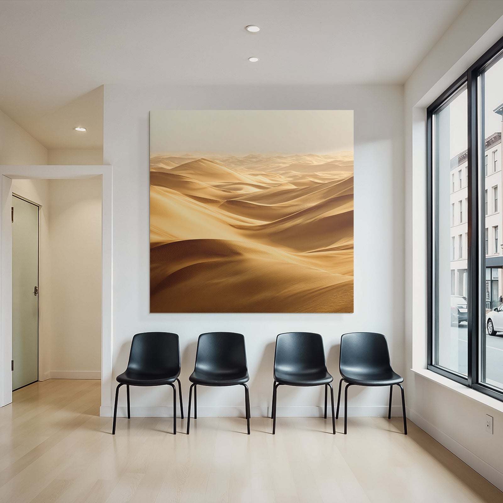 Desert sand dune landscape with windblown ripples