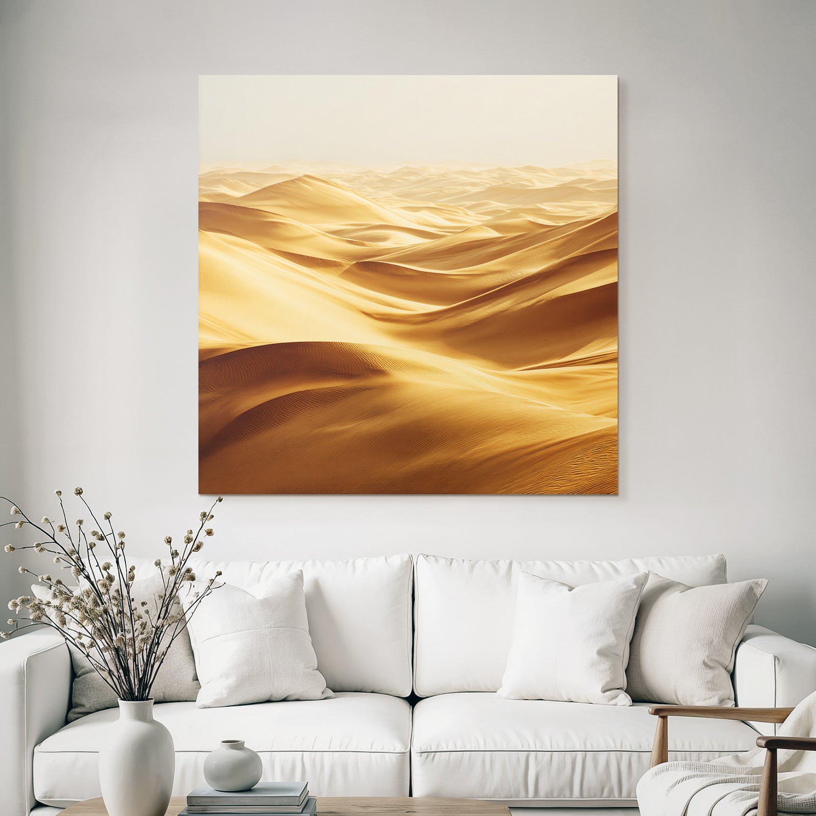 Desert sand dune landscape with windblown ripples