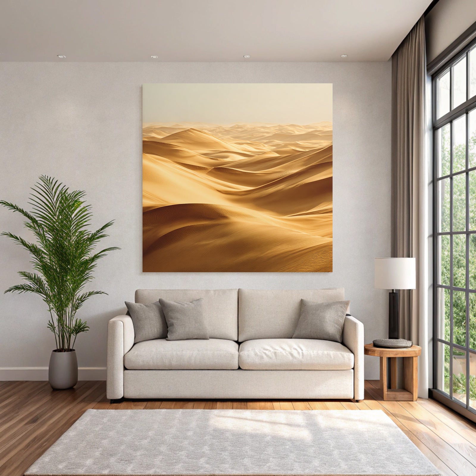 Desert sand dune landscape with windblown ripples