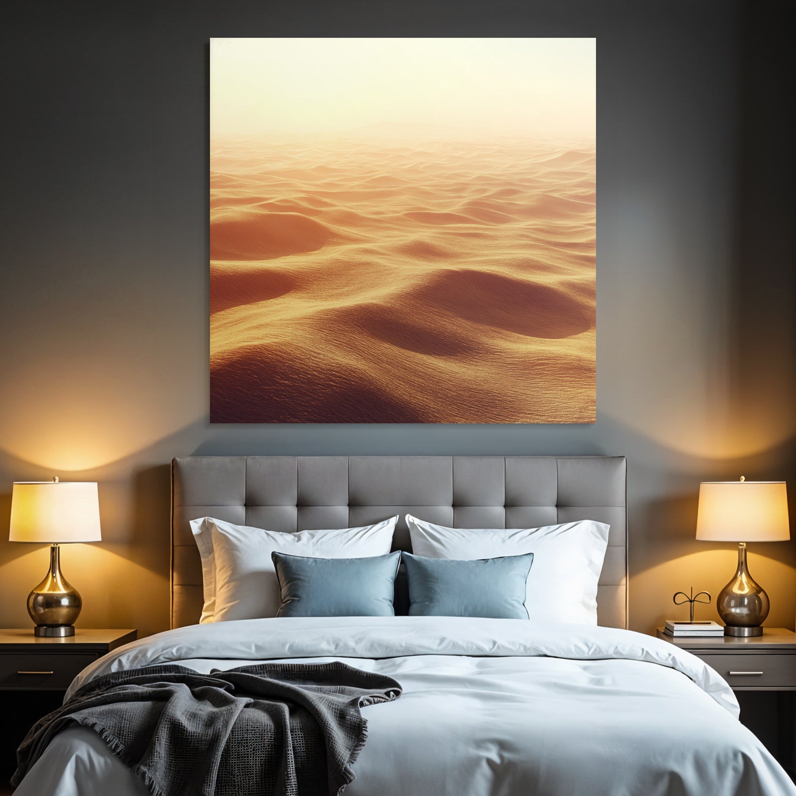 Desert sand dunes in the desert sunny and quiet