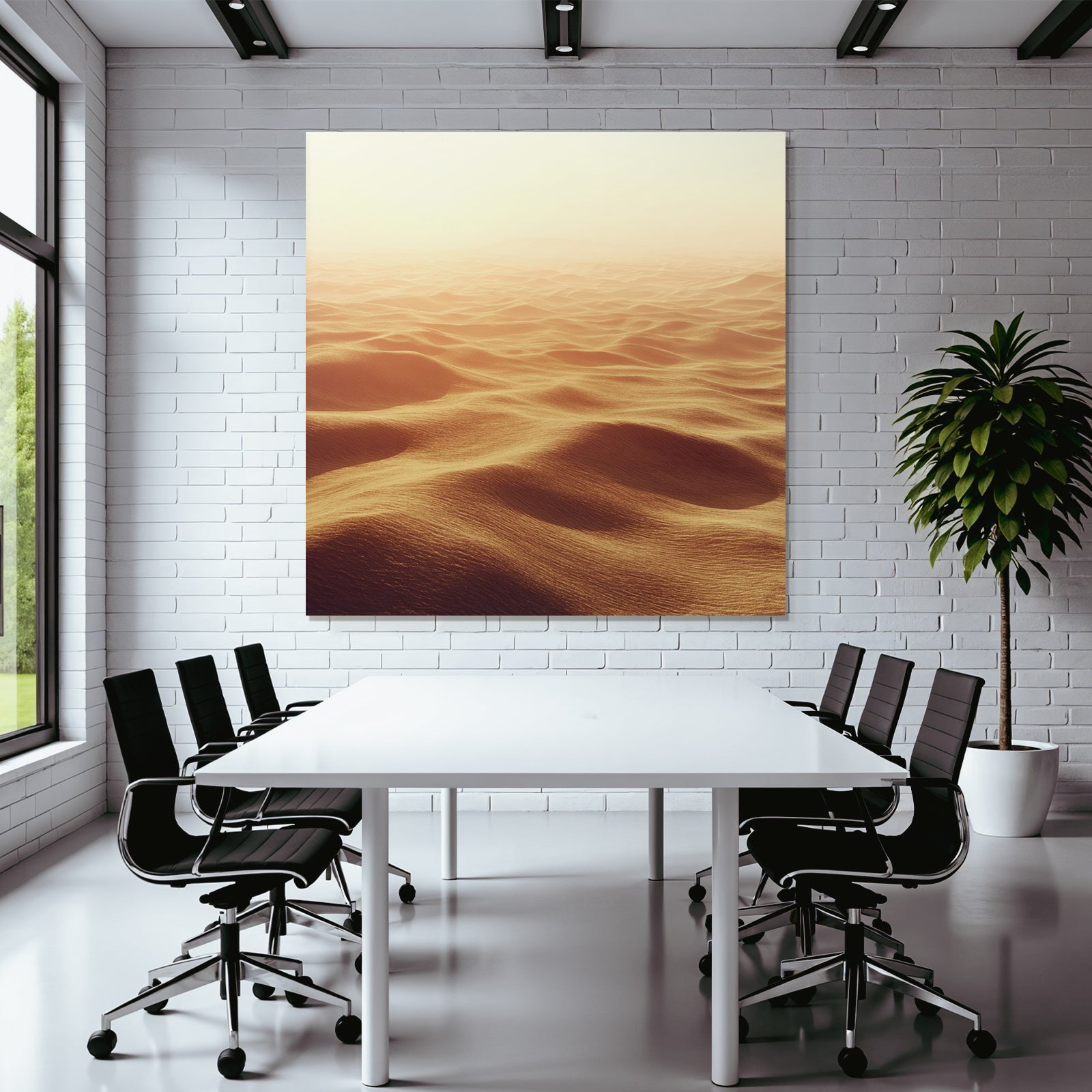 Desert sand dunes in the desert sunny and quiet