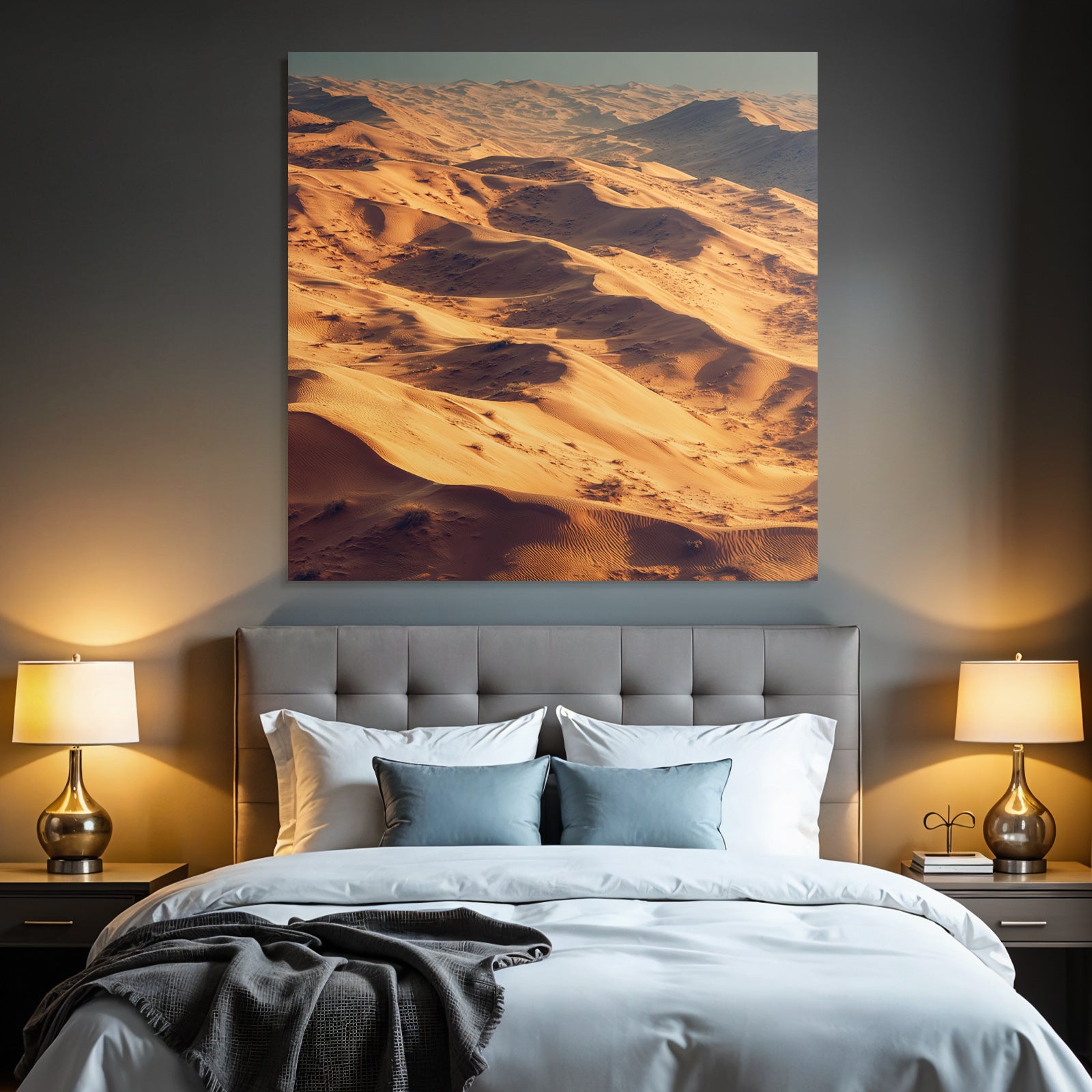 Desert sand dunes desert landscape morning sun