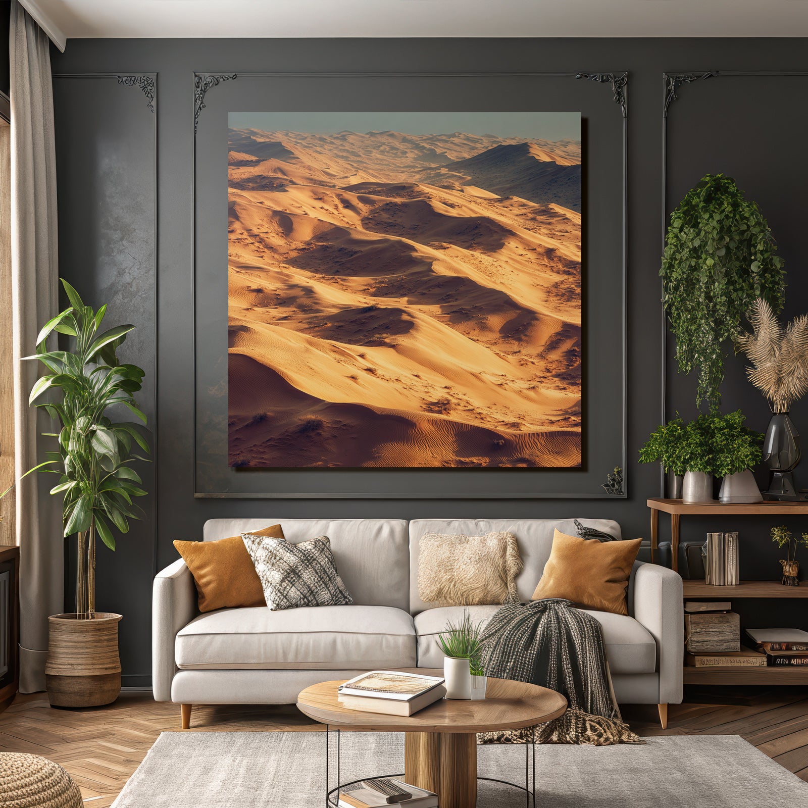 Desert sand dunes desert landscape morning sun
