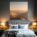 Desert Sandy Hills With Dim Light In Desert Landscape