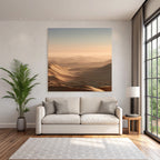Desert Sandy Hills With Dim Light In Desert Landscape