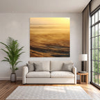 Desert Sand Landscape In Golden Light