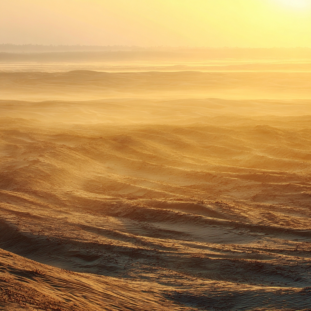 Wüsten Sandlandschaft Im Goldenen Licht | Wuesten und Savanne | Landschaften