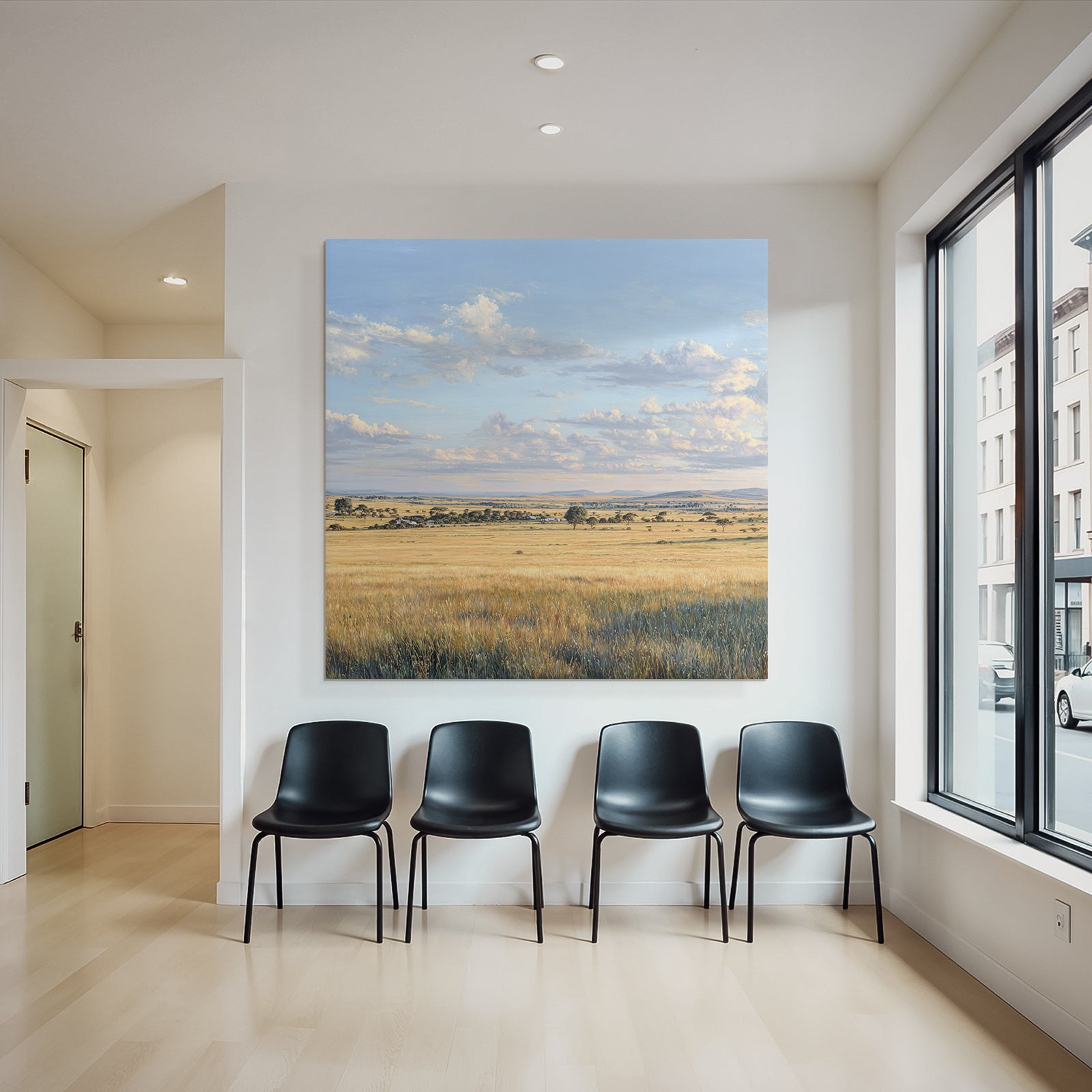 Desert Scenic Landscape Wide Fields Sky And Mountains