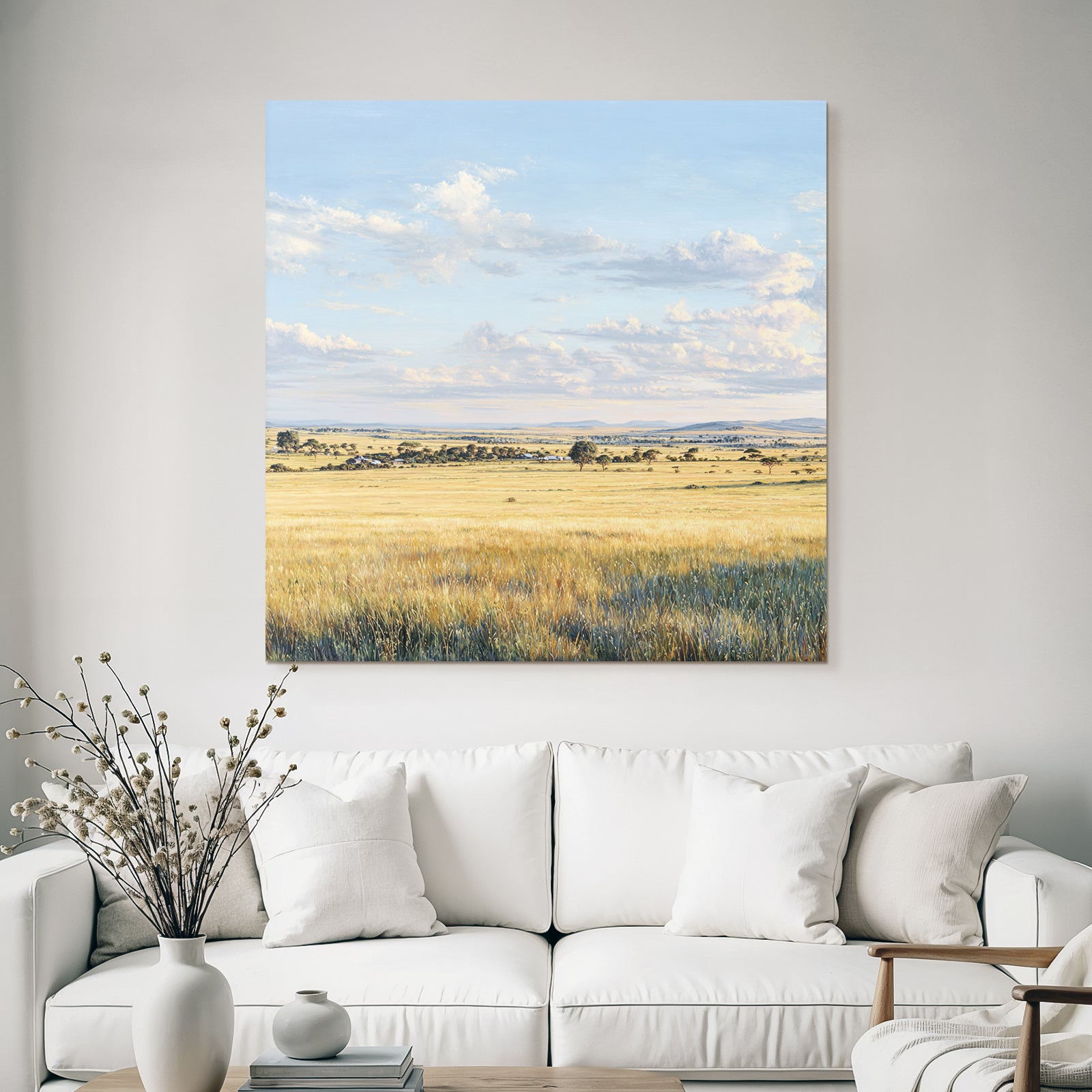 Desert Scenic Landscape Wide Fields Sky And Mountains