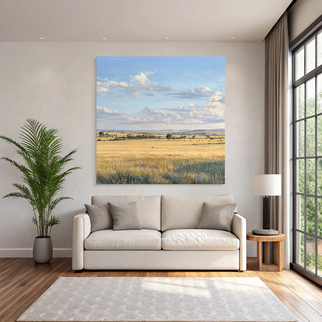 Desert Scenic Landscape Wide Fields Sky And Mountains