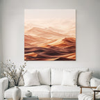 Desert Vast Desert Landscape Rolling Sand Dunes Warm Tone