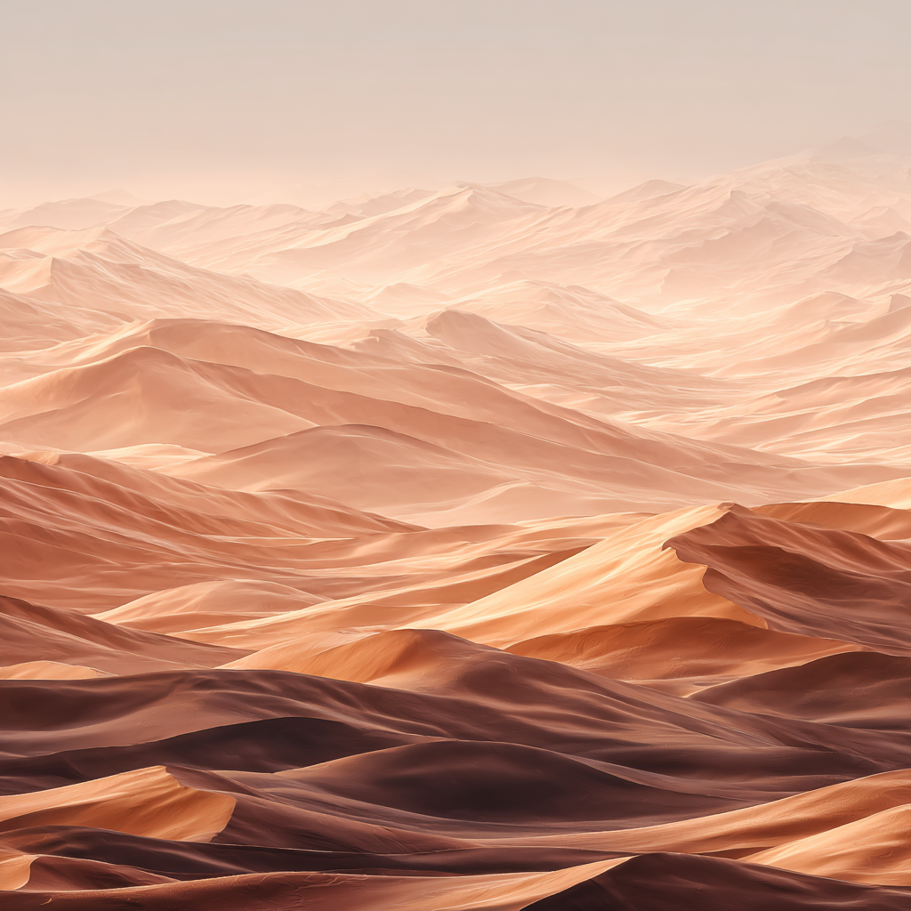 Wüsten Vast Desert Landscape Rollende Sanddünen Warme Farbton | Wuesten und Savanne | Landschaften
