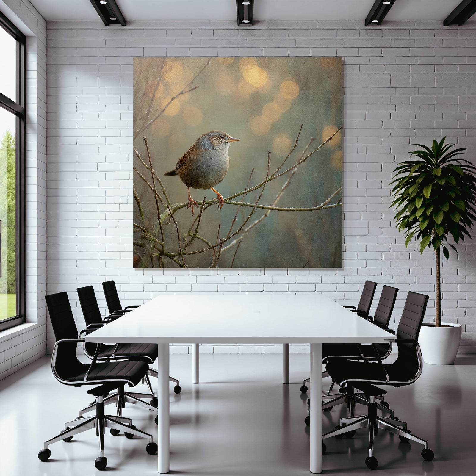 Desert bird on a branch in a tranquil natural landscape