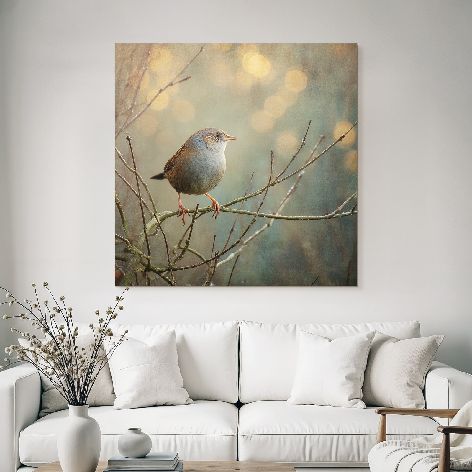 Desert bird on a branch in a tranquil natural landscape