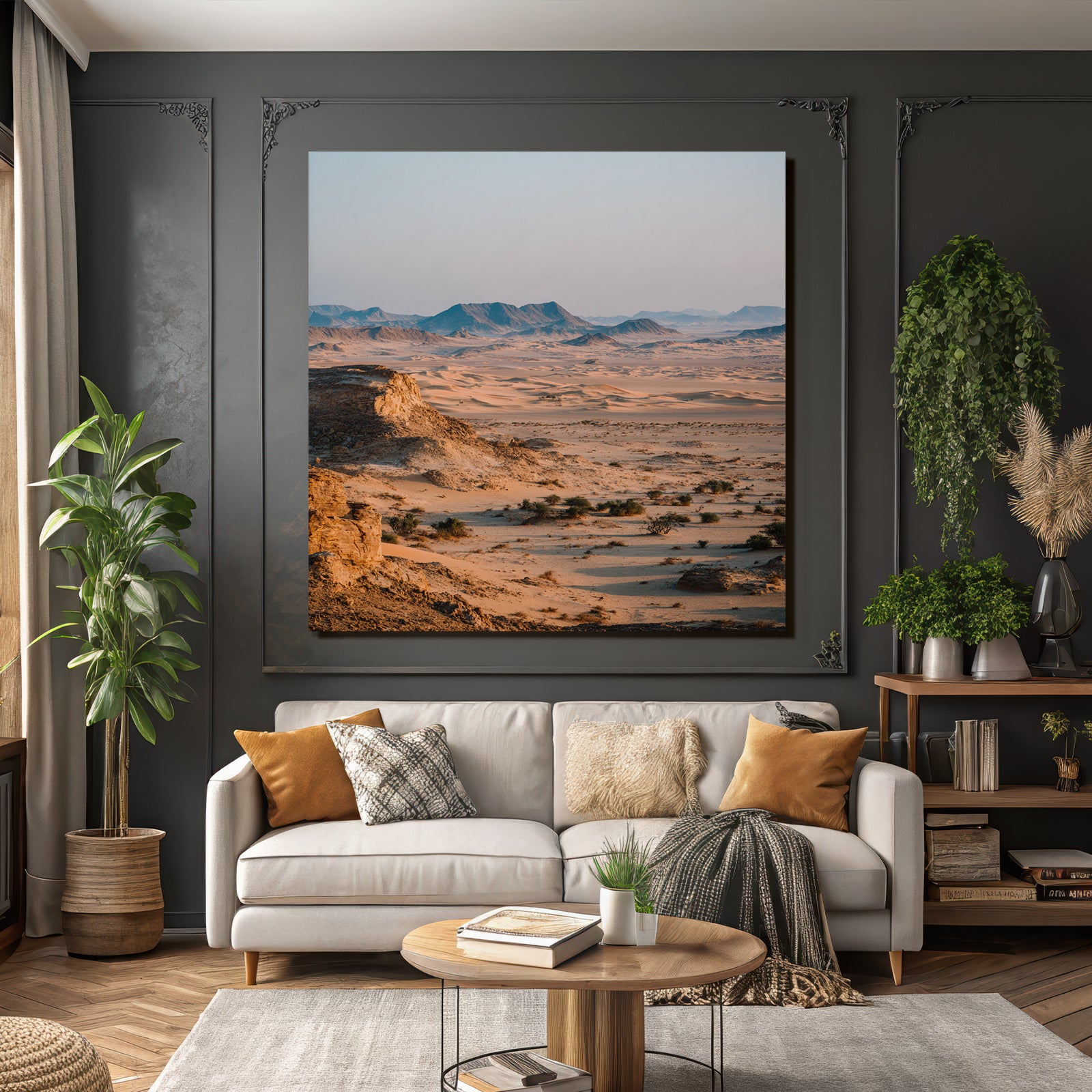Deserts Vast desert landscape Warm tone Dimensions