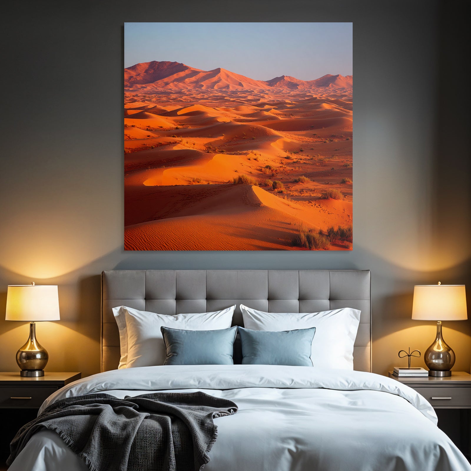 Deserts Desert landscape Sand dunes Sunset Golden light