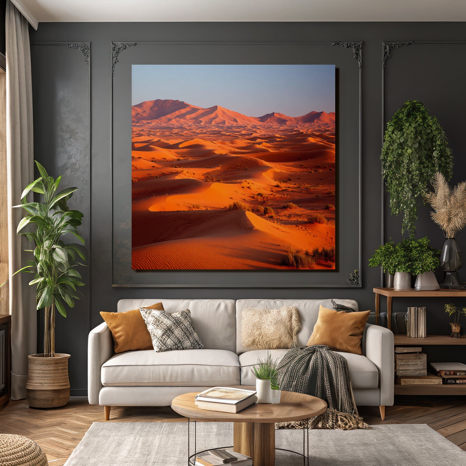 Deserts Desert landscape Sand dunes Sunset Golden light