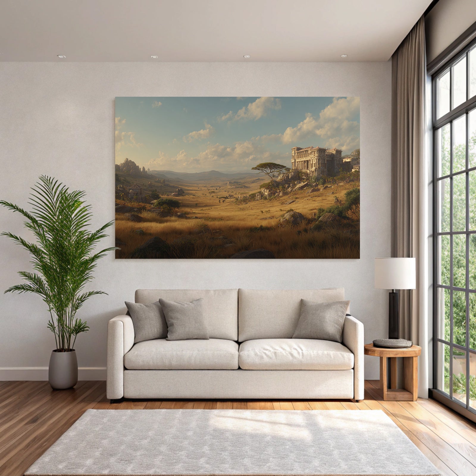 Deserts Picturesque landscapes Golden grass Rock formations Ornamental architecture
