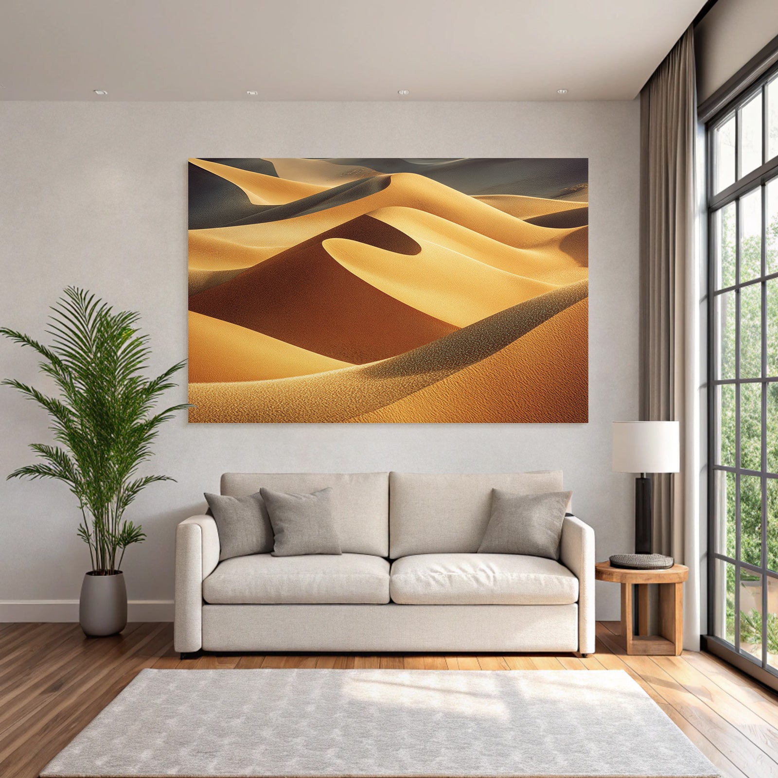 Desert Sand Dunes Closeup Golden Colors Textures