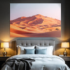 Desert sand dune landscape at sunrise or sunset
