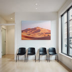Desert sand dune landscape at sunrise or sunset